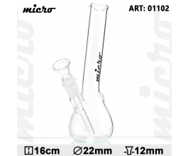 Skleněný bong Micro Hangover, 16cm, 20mm