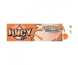 Juicy Jay's ochucené krátké papírky, Peaches and cream, 32ks/bal.