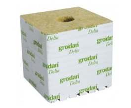 GRODAN 150x150x142mm, pěstební rockwool kostka s dírou 40x40 mm, box 48ks