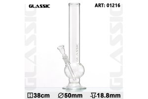 Skleněný bong Glassic Bubble průhledný, 38cm