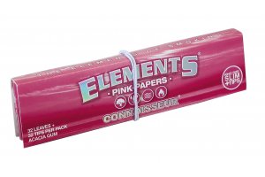 ELEMENTS PINK CONNOISSEUR - KS SLIM + TIPS  - 32 papírků