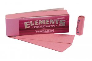 Filtry ELEMENTS PINK tips - perforované, růžové  - 50 filtrů