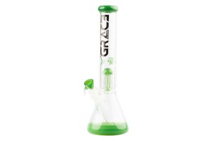 Skleněný bong Grace Glass Limited Edition Green Beaker Bong , zeleny, 37cm